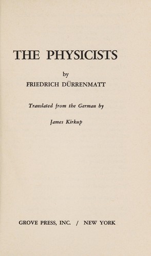 Friedric Durrenmatt: Physicists (1964, Random House~trade)