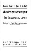 Bertolt Brecht: Die Dreigroschenoper = (German language, 1982, Suhrkamp/Insel)