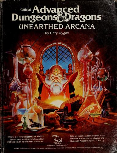 Gary Gygax: Official advanced dungeons & dragons, unearthed arcana (1985, TSR, Distributed by Random House)
