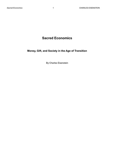 Sacred Economics (EBook, 2011, Evolver Editions)