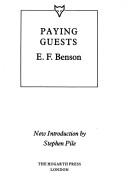 E. F. Benson: Paying guests (1984, Hogarth Press)