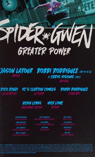 Jason Latour: Spider-Gwen (2016, Marvel Worldwide, Incorporated)