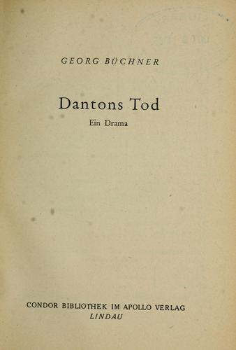 Georg Büchner: Dantons Tod (German language, Apollo Verlag)