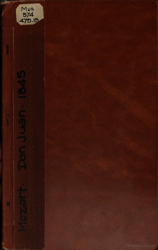 Wolfgang Amadeus Mozart: Don Giovanni (Italian language, 1845, Impr. Lange Lévy)