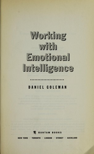Working with emotional intelligence (2000, Bantam Books)
