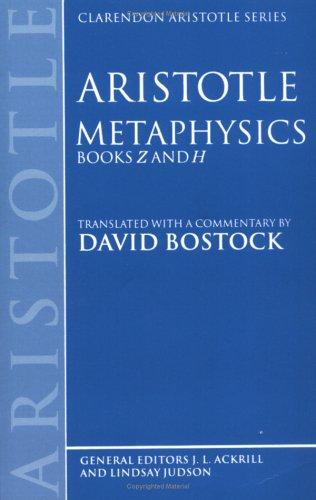 Aristotle metaphysics. (1994, Clarendon Press, Oxford University Press)