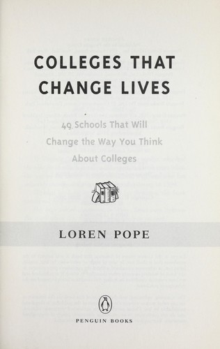 Colleges that change lives (2006, Penguin Books)