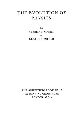Albert Einstein, Leopold Infeld: The evolution of physics (Paperback, 1938, Simon and Schuster)