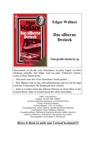 Edgar Wallace: Das silberne Dreieck (German language, 1982)