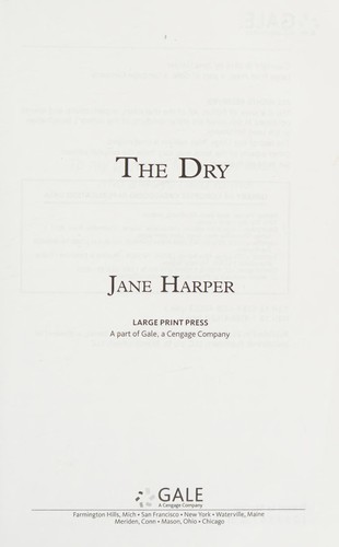 Jane Harper: Dry (2018, Thorndike Press)