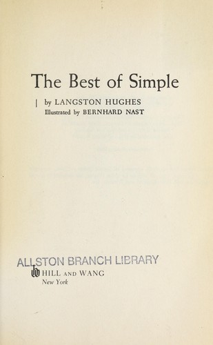 Langston Hughes: The best of Simple (1988, Farrar, Straus, Giroux)