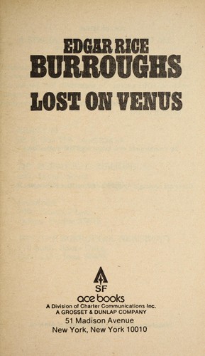 Edgar Rice Burroughs: Lost on Venus (1979, Ace Books)