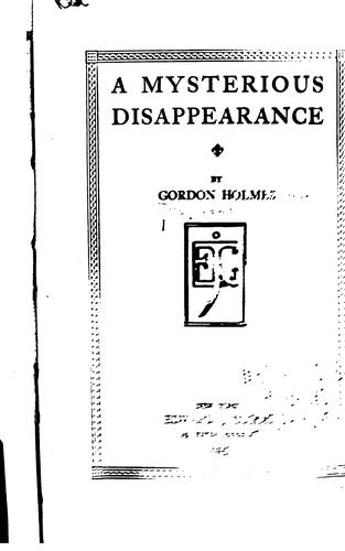 Louis Tracy: A mysterious disappearance (1927, E.J. Clode, inc.)