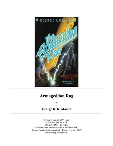 George R.R. Martin: The Armageddon Rag (2007, Spectra)