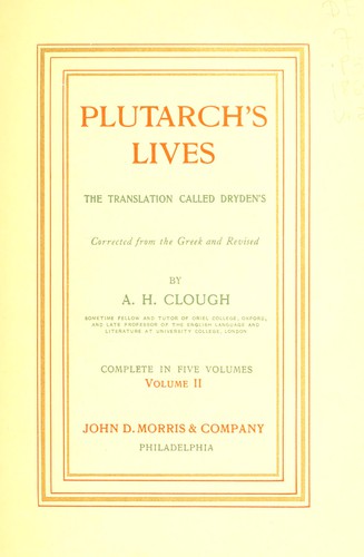 Plutarch's Lives (1860, John D. Morris)