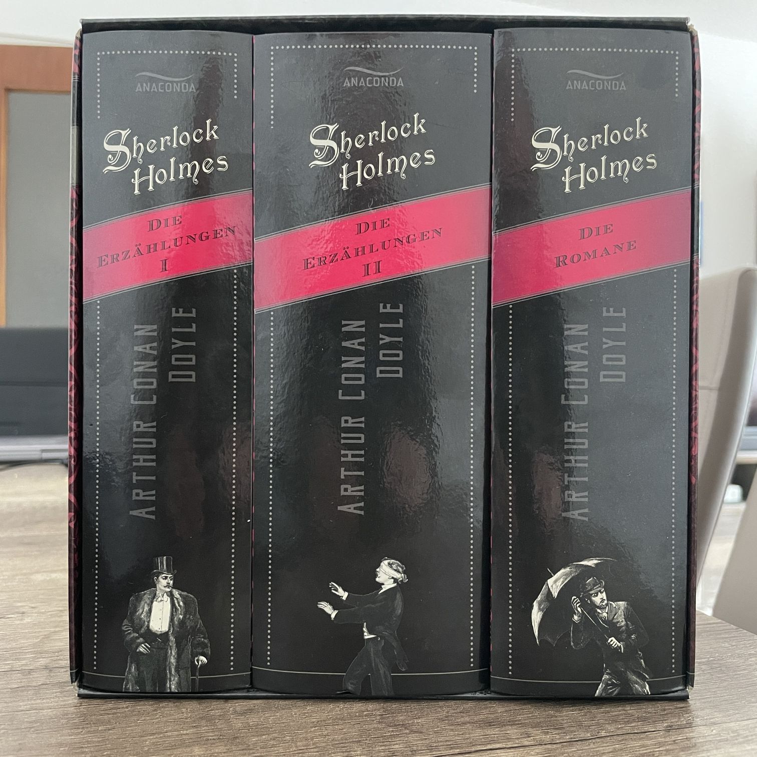 Sherlock Holmes - Sämtliche Werke in 3 Bänden (Hardcover, Deutsch language, Anaconda Verlag)