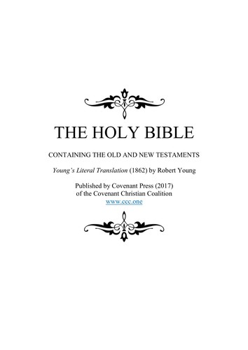 Bible: Holy Bible (2018, Covenant Press)