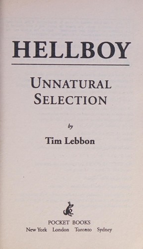 Tim Lebbon: Unnatural selection (2006, Pocket Books, Pocket Star)