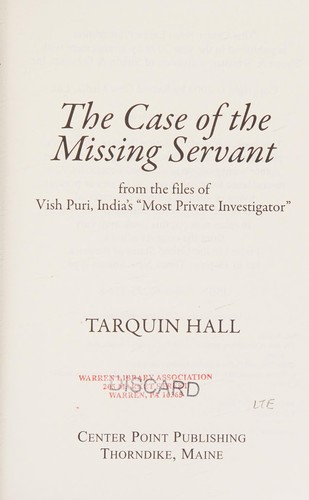 Tarquin Hall: The case of the missing servant (2009, Center Point Pub.)