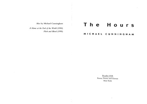 The hours (Paperback, 1998, Picador USA)