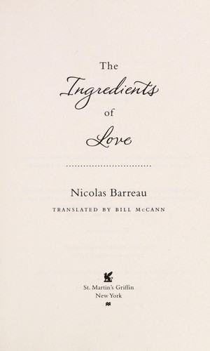 Nicolas Barreau: The ingredients of love (2013)