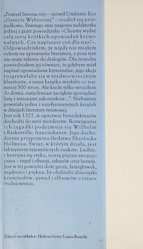Imie̜ róży (Polish language, 2004)