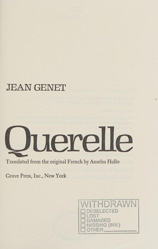 Jean Genet: Querelle Edition (Random House~trade)