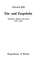 Ein- und Zusprüche (German language, 1984, Kiepenheuer & Witsch)