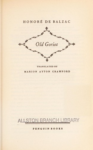 Honoré de Balzac: Old Goriot (1951)