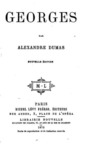 E. L. James: Georges (French language, 1873, Michel Lévy frères)