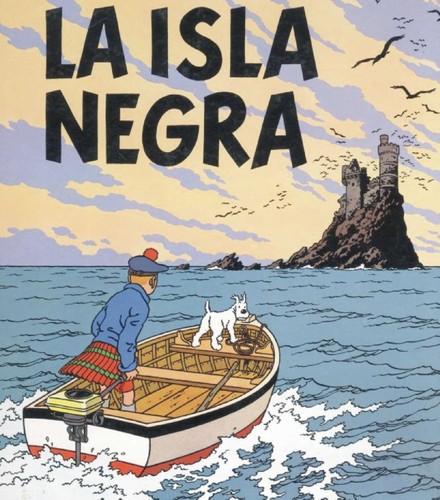 Hergé: La isla negra (Spanish language, 1961, Editorial Juventud)