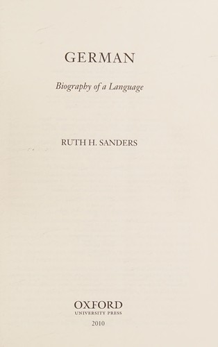 German (2010, Oxford University Press)