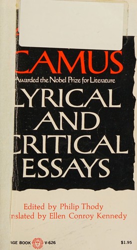 Lyrical and critical essays (1970, Vintage Books, a division of Random House)