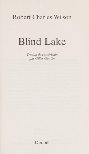 Robert Charles Wilson: Blind Lake (French language, 2009, Gallimard)