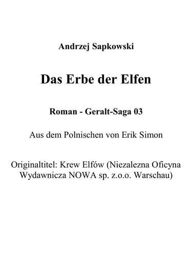 Das Erbe der Elfen (German language, 2009)