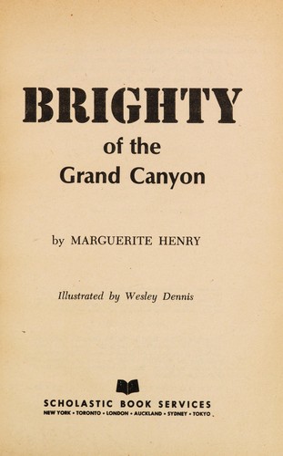 Brighty of the grand canyon (1992, Scholastic (Us))