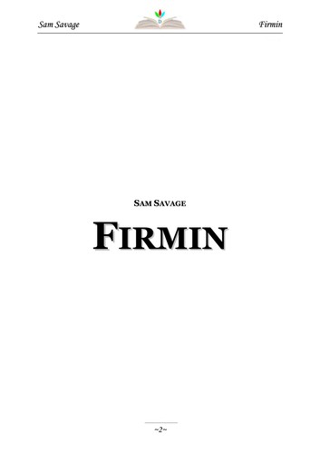 Sam Savage: Firmin (2009, Seix Barral)