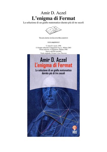 Amir D. Aczel: L'enigma di Fermat (Italian language, 2003, Net)