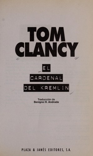 Tom Clancy: Peligro inminente (Spanish language, 1995, Plaza & Janés)