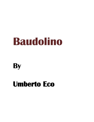 Umberto Eco: Baudolino (2003, Harcourt)