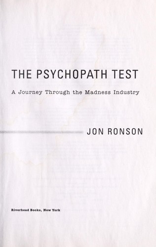 The psychopath test (2011, Riverhead Books)