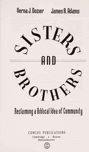 Verna J. Dozier: Sisters and brothers (1993, Cowley Publications)