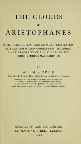 Aristophanes: The  Clouds of Aristophanes (1911, Macmillan)