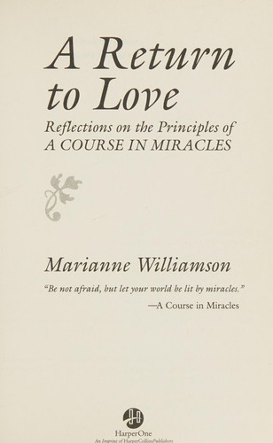 Marianne Williamson: A return to love (2004, HarperOne)