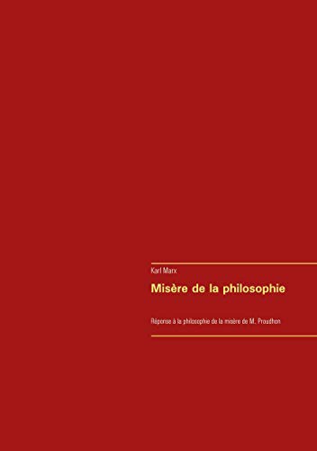 Karl Marx: Misère de la philosophie (Paperback, 2020, Books on Demand)