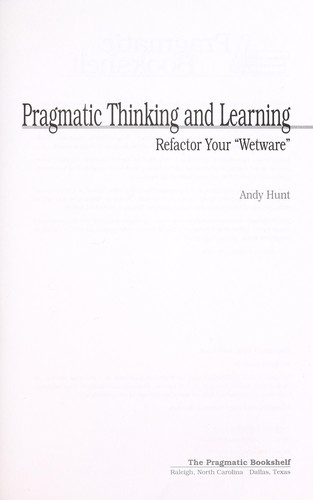 Pragmatic thinking and learning (2008, Pragmatic)