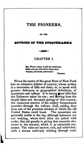 James Fenimore Cooper: The Pioneers: Or, the Sources of the Susquehanna. A Descriptive Tale (1852, Stringer and Townsend)