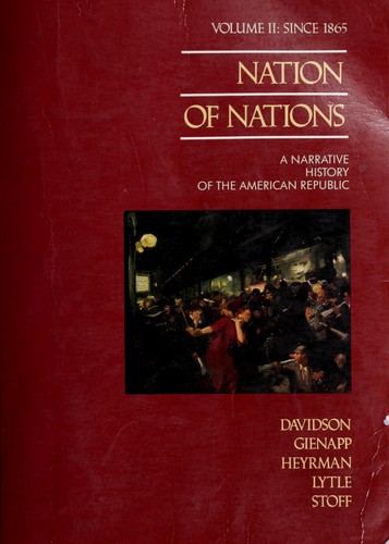 James West Davidson: Nation of Nations (Paperback, 1989, Mcgraw-Hill College)