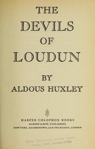 Devils of Loudun (Paperback, 1979, Harpercollins)