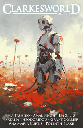 Neil Clarke, Amal Singh, Em X. Liu, Natalia Theodoridou, Arley Sorg, Tia Tashiro, Grant Collier, AnaMaria Curtis, Polenth Blake, D. A. Xiaolin Spires: Clarkesworld Magazine, Issue 214 (EBook, 2024, Wyrm Publishing)